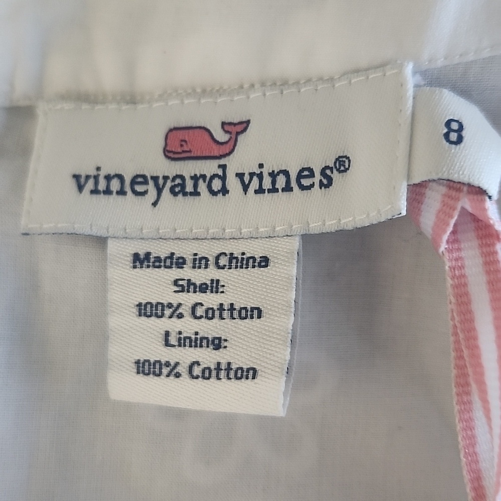 NWT VINEYARD VINES Women's Sun Shift Dress Sleeveless Back Zip SCALLOPED HEM 8 - Picture 3 of 9